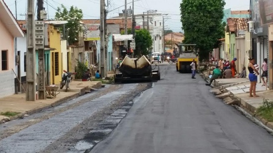 Visitando obras de recapeamento da av. Castelo Branco - Cidade Nova.