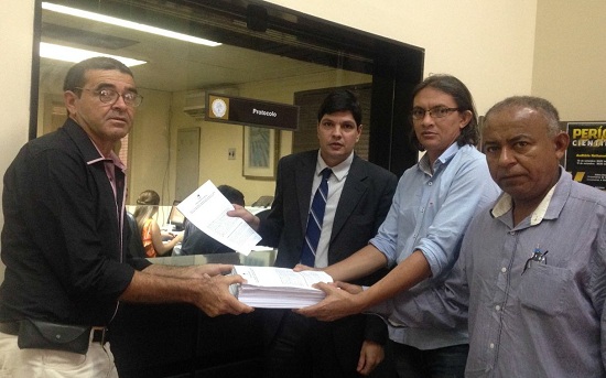 Vereadores Cícero, Cláudio e Luizinho acompanhado do Mario Hesketh: desvendando o novelo da corrupção em Xinguara