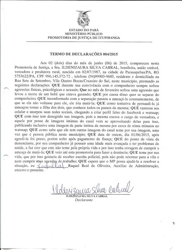 Izaura documento