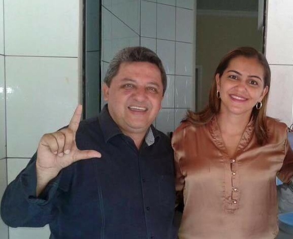 Jair Farias e a primeira-dama, Theresa Farias.