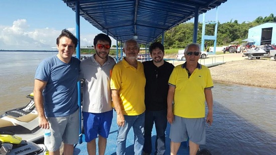 Thiago, Flávio, Janary, Ciro e Hiroshi Yamada