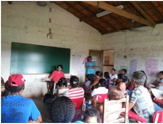 Reunião com a comunidade da Escola Virgem de Nazaré