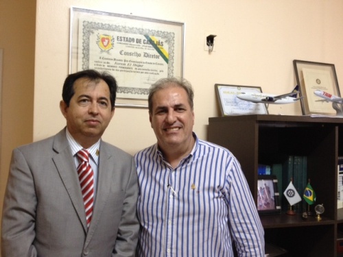 João Roberto Oliveira, governador do Rotary Clube, e Karam El Hajjar, Coordenador da 34a. Conferência Distrtital